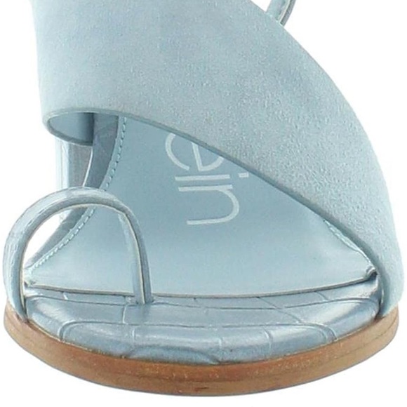 Calvin Klein Light Blue Block Sandals - Picture 9 of 10